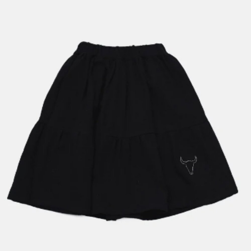 NWOT Booso Black Tiered Skirt